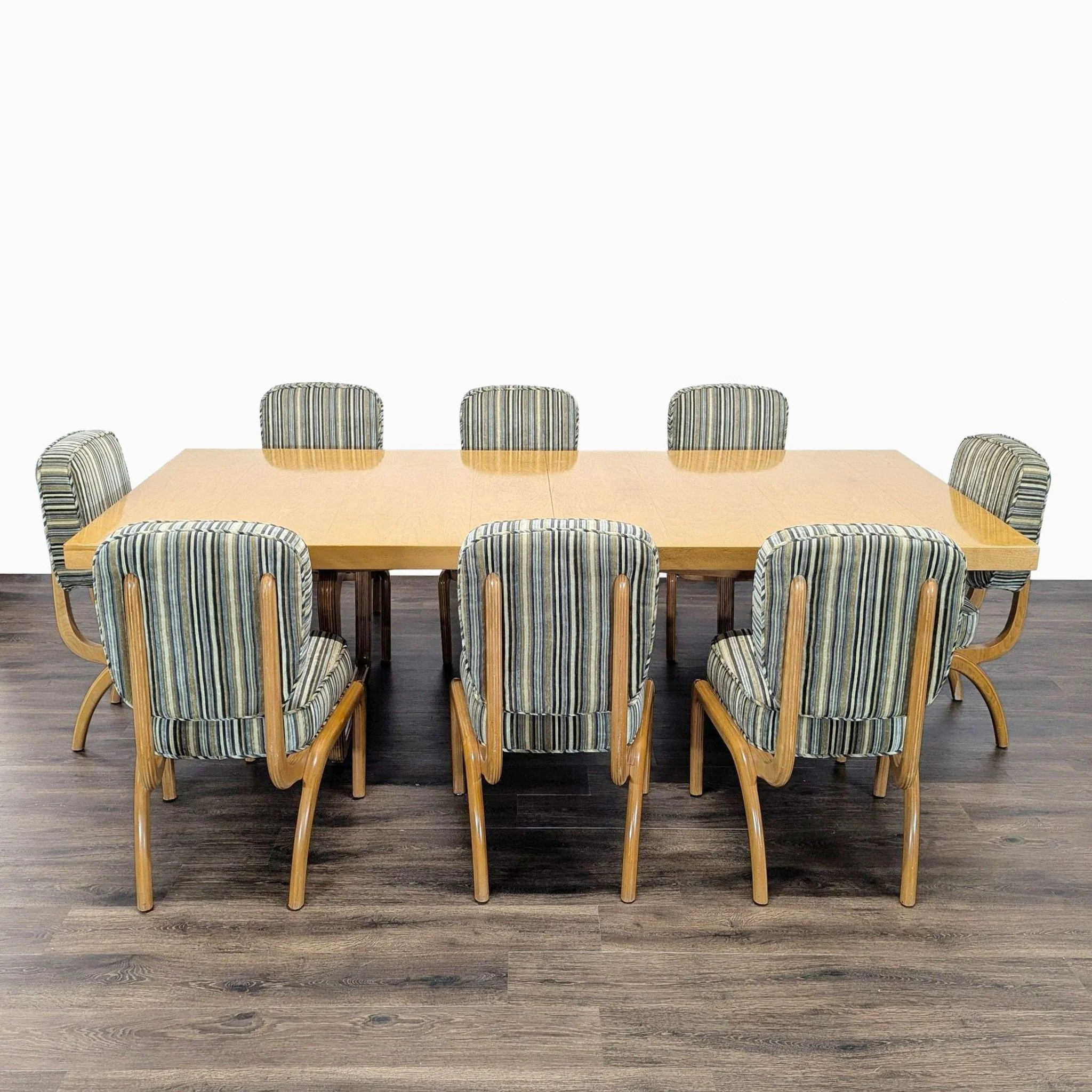 Vintage Italian Modern Expandable 9-Piece Dining Set